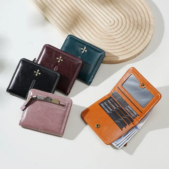 1 portefeuille ultra-fin pour femme