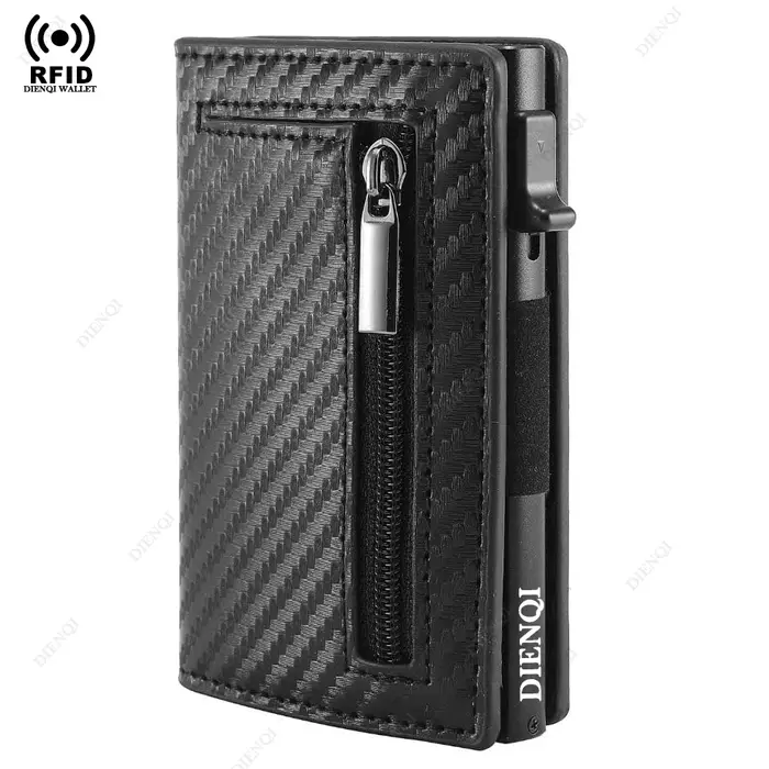 Luxe RFID blocage porte-carte hommes portefeuilles sac d'argent en métal
