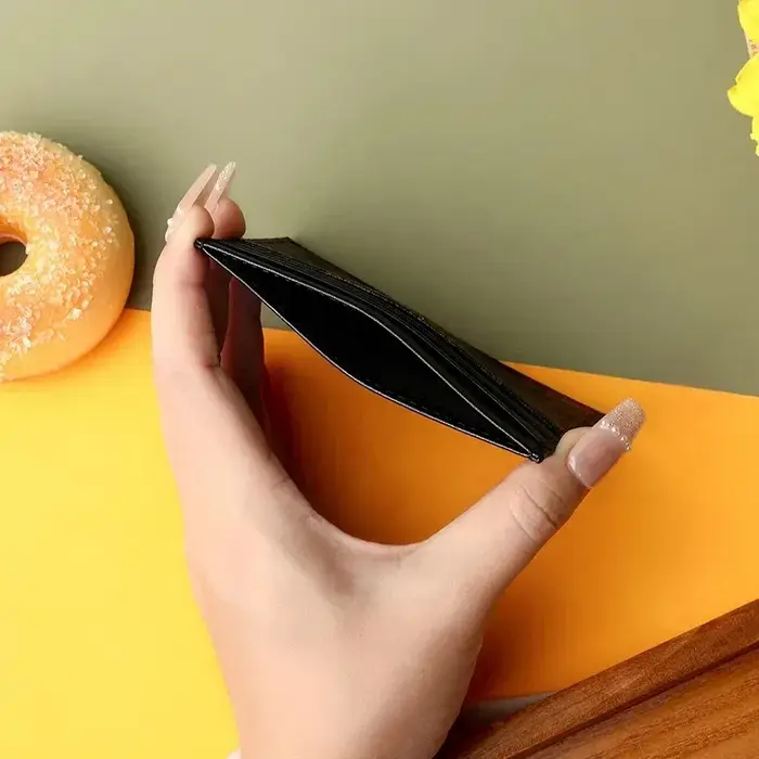 Porte-cartes en cuir PU de luxe