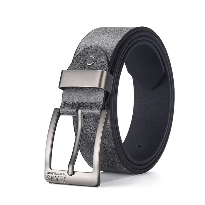 Ceinture en cuir PU pour hommes, de haute qualité, avec boucle ardillon en métal, pour loisirs et af