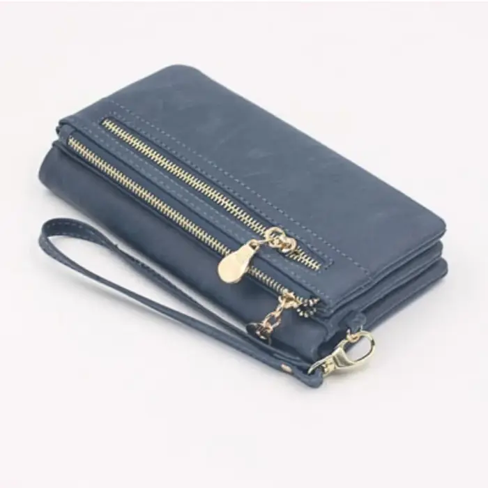Portefeuille en cuir de grande capacité pour femme