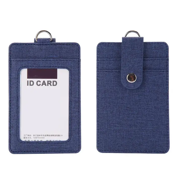 Porte-badge en cuir avec lanières pour hommes et femmes