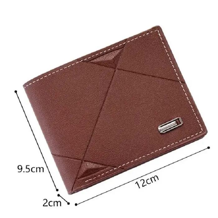 Portefeuilles en cuir minces pour hommes, portefeuille à deux volets minimaliste, porte-cartes fin de loisirs, porte-monnaie pour jeunes hommes, pince à billets