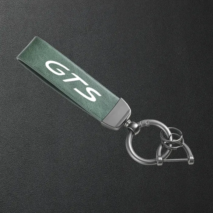 Porte-clés en cuir de haute qualité pour Porsche GTS Cayenne Cayman Panamera Macan 911 718 928 901 930