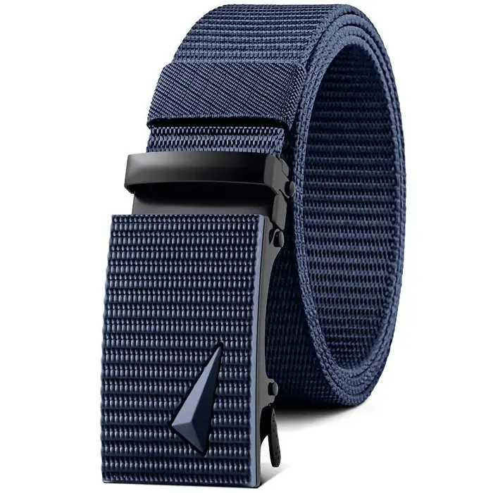 Ceinture en toile et nylon à boucle automatique pour homme, mode coréenne, entraînement extérieur et