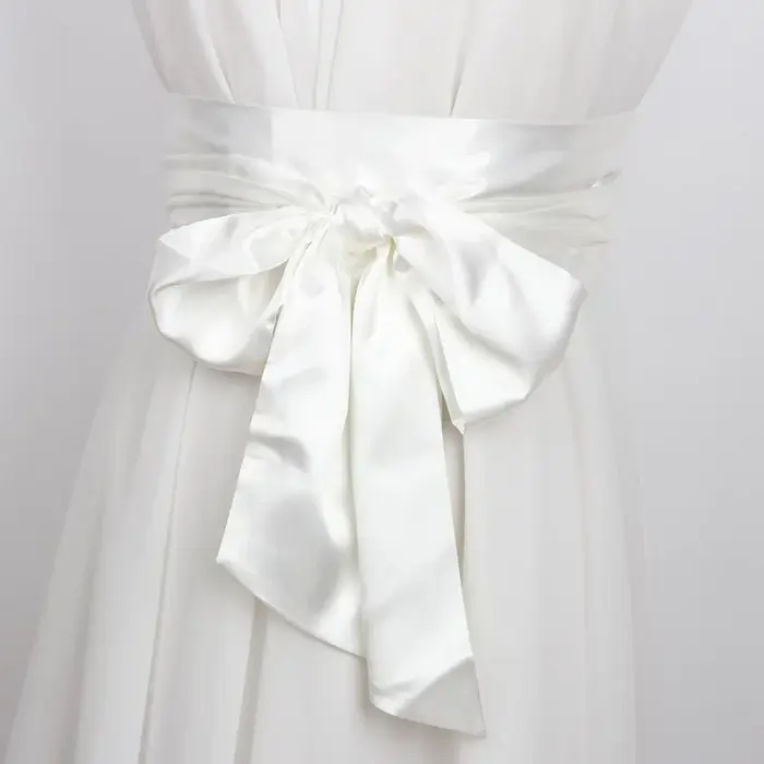 Ceinture large en ruban de Satin pour femmes