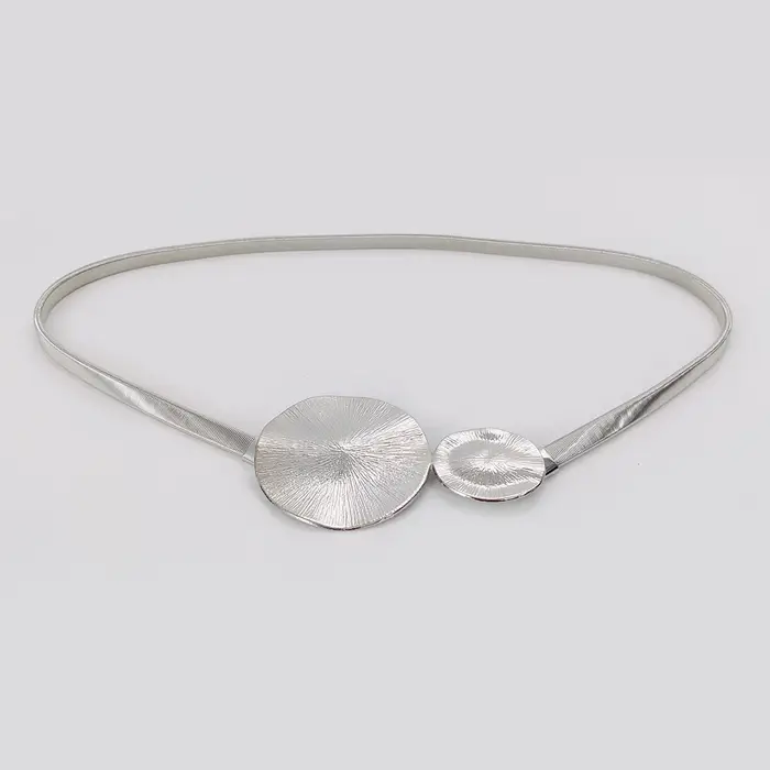 Ceinture à chaîne dorée pour femmes, élastique, pour robe, en métal argenté, accessoire de luxe Y2k