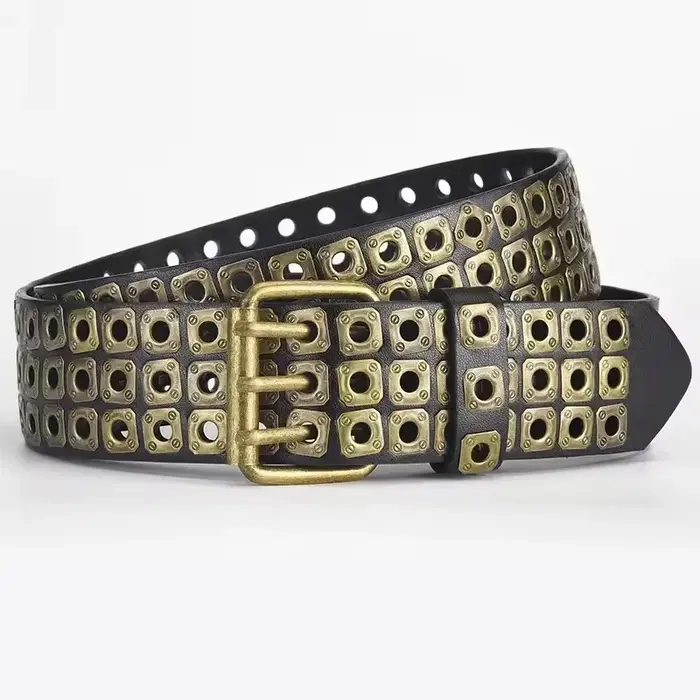 Ceinture pour femmes, perles carrées tendance