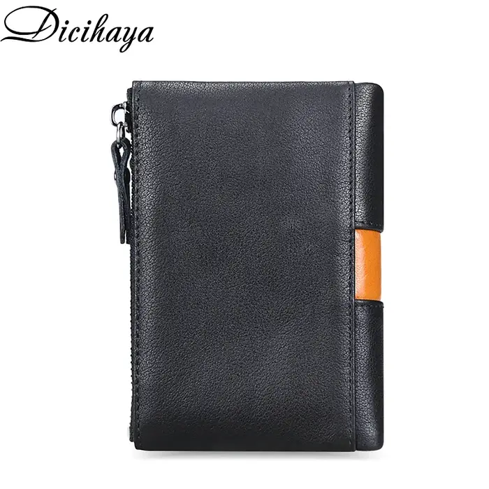 Portefeuille en cuir véritable pour homme