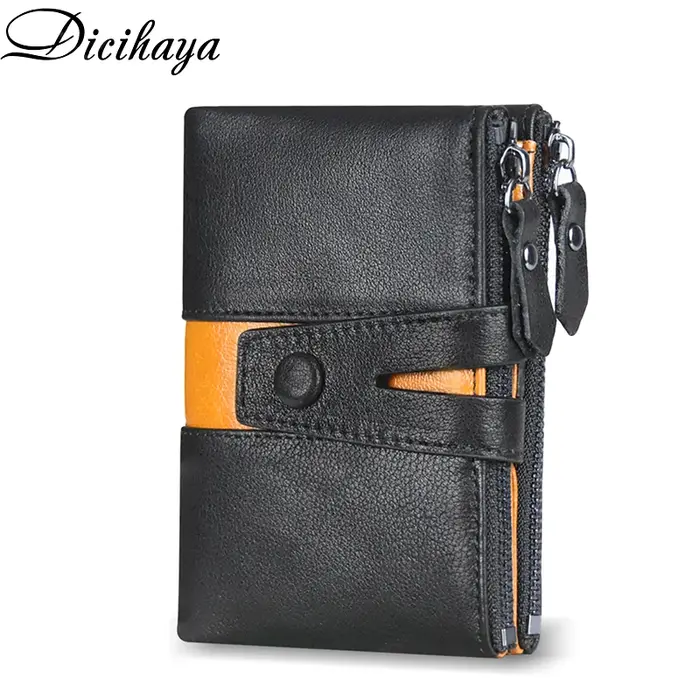 Portefeuille en cuir véritable pour homme