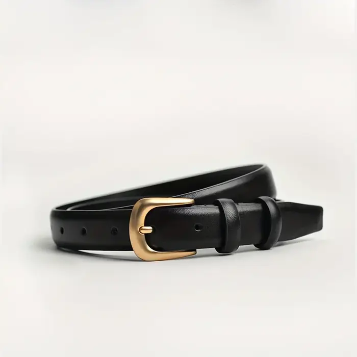 Ceinture simple décorative noire pour femmes, 1 pièce, à la mode, avec ceinture en jean, adaptée à u