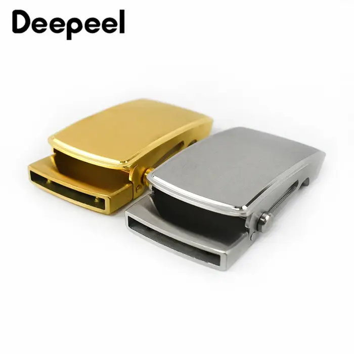 Boucle de ceinture en acier inoxydable 36mm/39mm, fermoir à roulettes en laiton massif, boucles automatiques sans dents, accessoires de tête en cuir