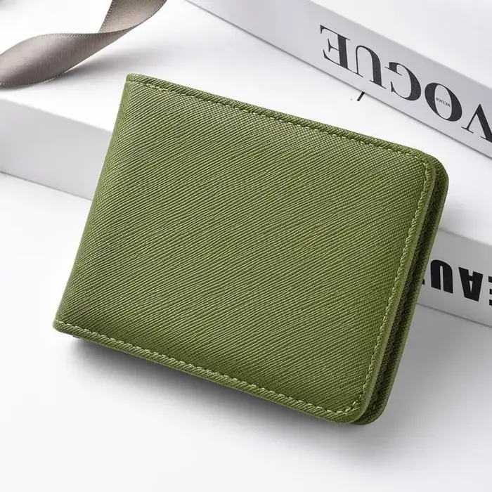 Portefeuille classique rétro en cuir PU pour hommes
