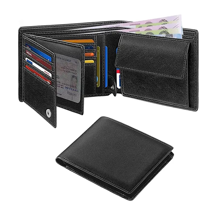 Portefeuilles pour hommes portefeuille mince multifonctionnel avec blocage RFID avec 15 porte-cartes de crédit