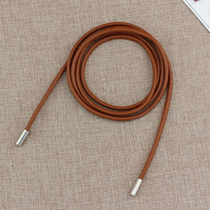 Ceinture ronde en cuir avec nœud pour femme