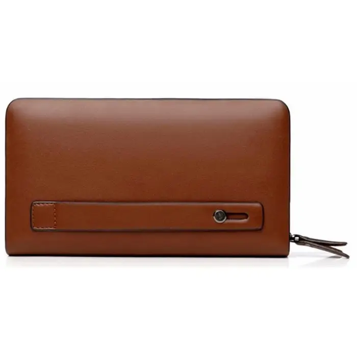Marque de luxe hommes portefeuilles avec poche à monnaie Double fermeture éclair mâle portefeuille long grand