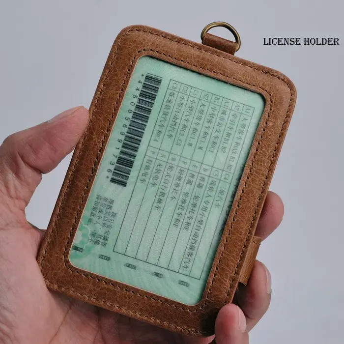Porte-cartes en cuir véritable pour hommes