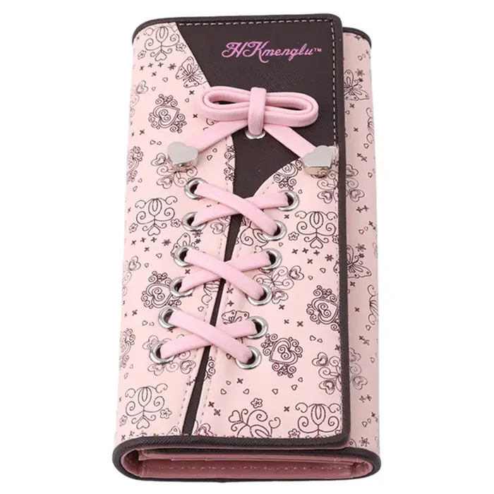 Portefeuille Long pour fille multi-fonctionnel en polyuréthane portefeuilles femmes porte-monnaie porte-cartes pochette