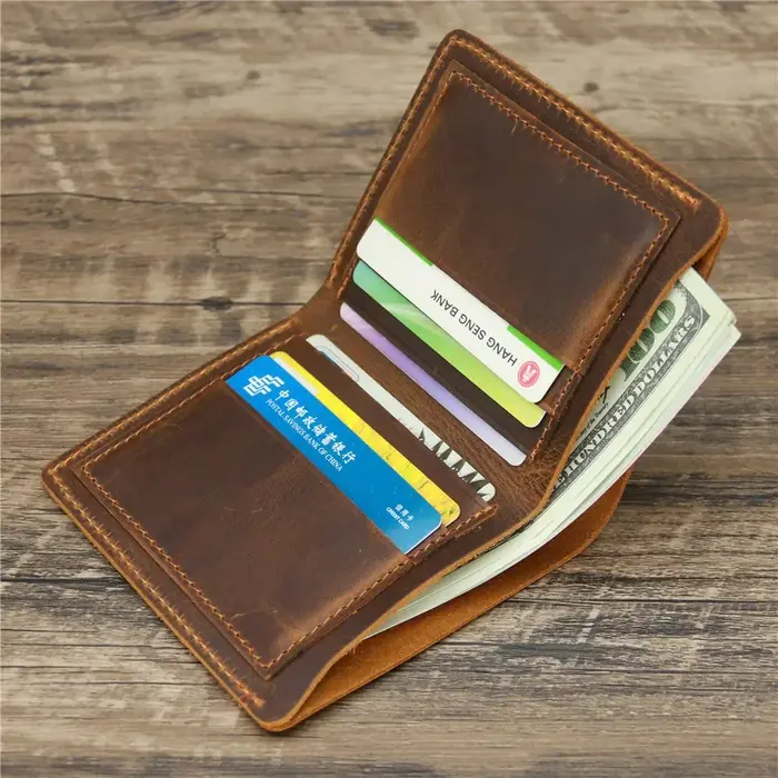 Porte feuille hommes en cuir véritable pour hommes