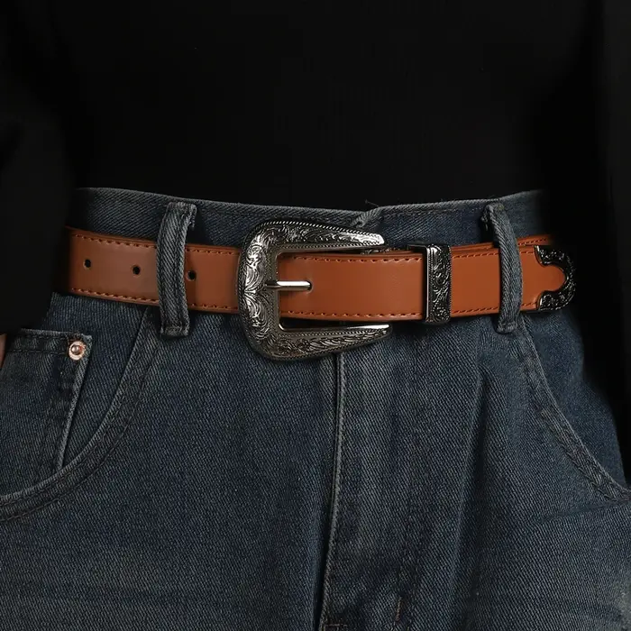 Ceinture noire de style européen et américain pour décoration féminine