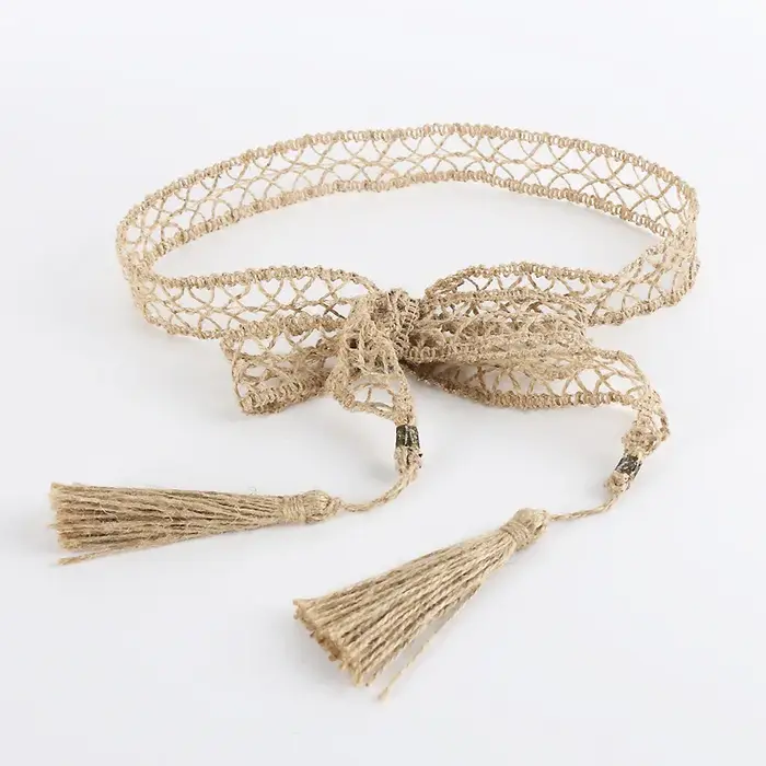 Ceinture tressée en macramé pour femmes