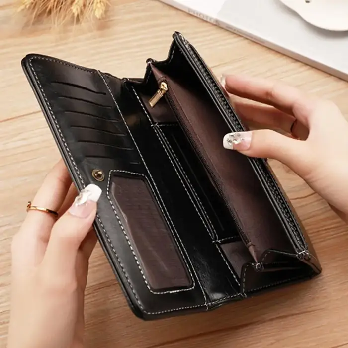 Portefeuille Long en cuir pour femmes