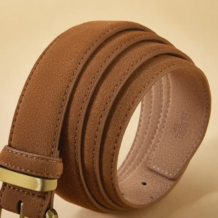 Ceinture de luxe en cuir de vache et daim pour femmes