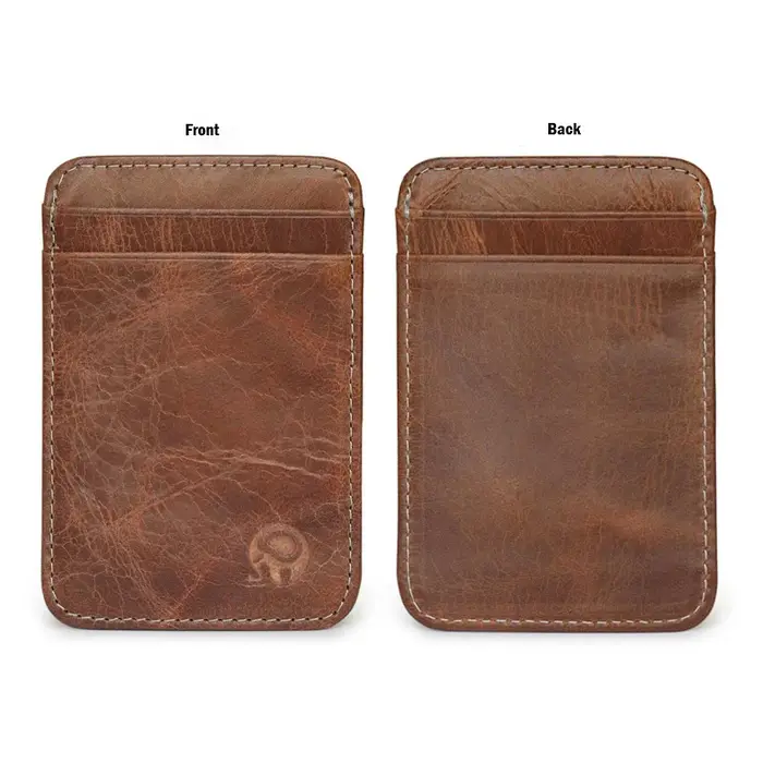 Porte-cartes en cuir véritable