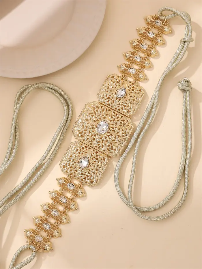 Ceinture caftan marocaine pour femmes avec strass