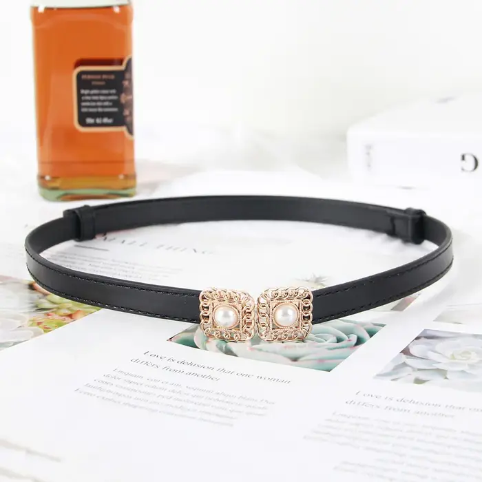Ceinture pour femme rétro à la mode avec chaîne et perles, ceinture décorative polyvalente pour mant