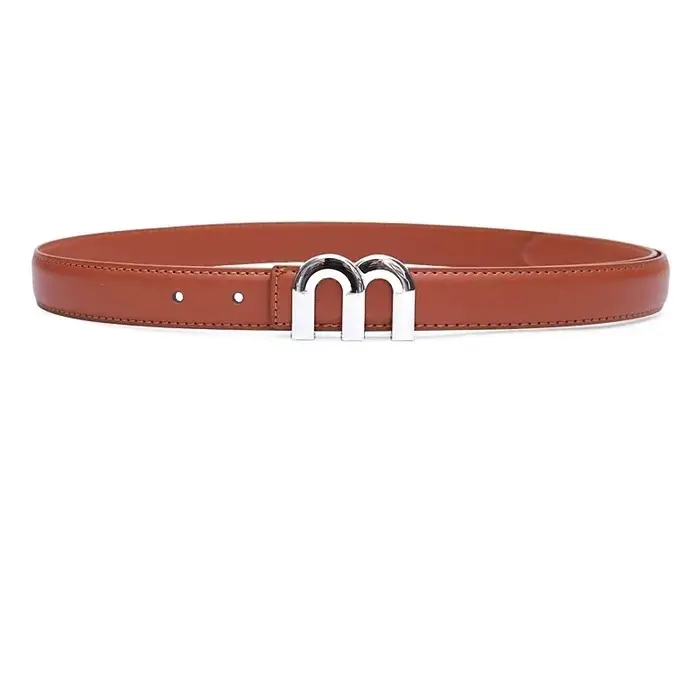 Ceinture pour femme M. Boucle argentée de haute qualité