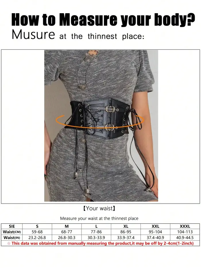 HERSHINE 1 pièce ceinture large élastique élégante et sexy pour femme