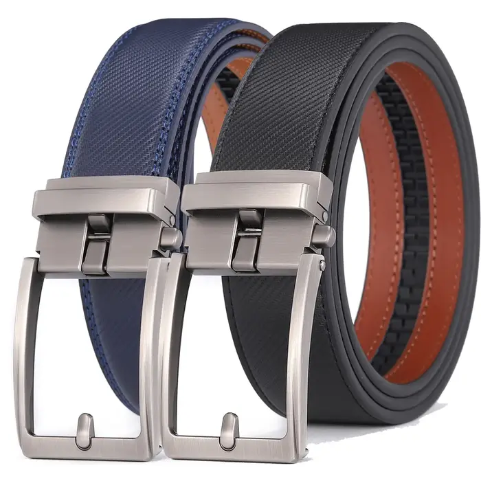 Ceintures clic pour hommes marque de luxe concepteur boucle automatique véritable Original en cuir