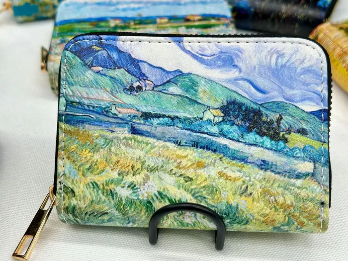 Vente chaude! Portefeuille porte-cartes Van Gogh Art – Cuir végétalien de qualité supérieure