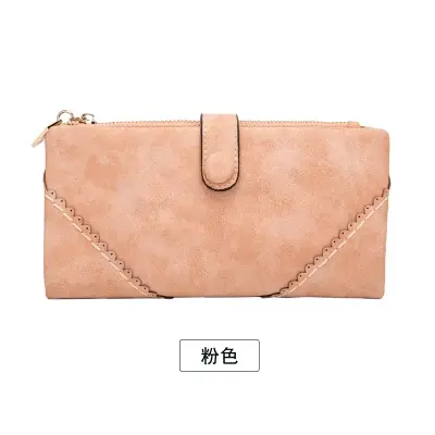 Pochette longue d'un hectare en cuir PU pour femme