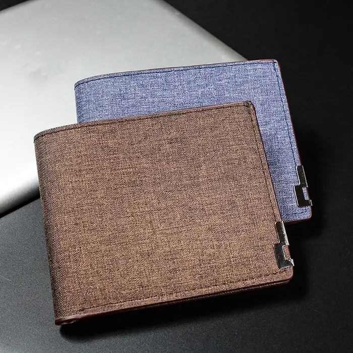 Portefeuille en denim pliable pour hommes et femmes
