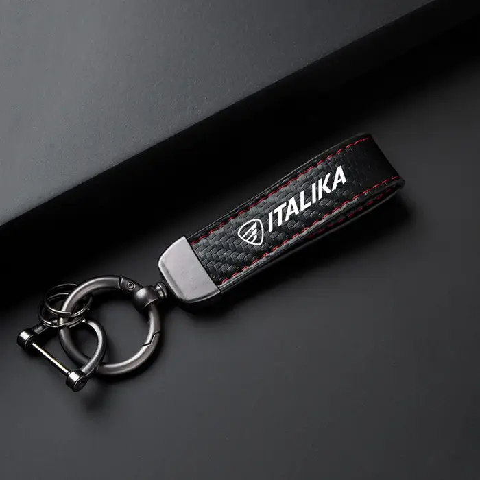 Porte-clés en fibre de carbone texturée pour moto ITALIKA 125 Z 200 150 SZ 250Z AT110 AT125 RT
