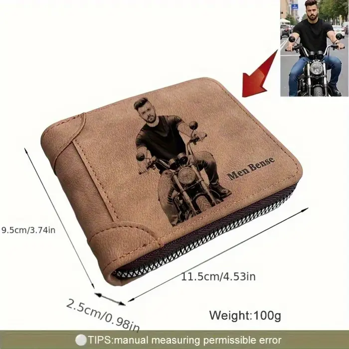 Portefeuille pour homme personnalisé avec photo