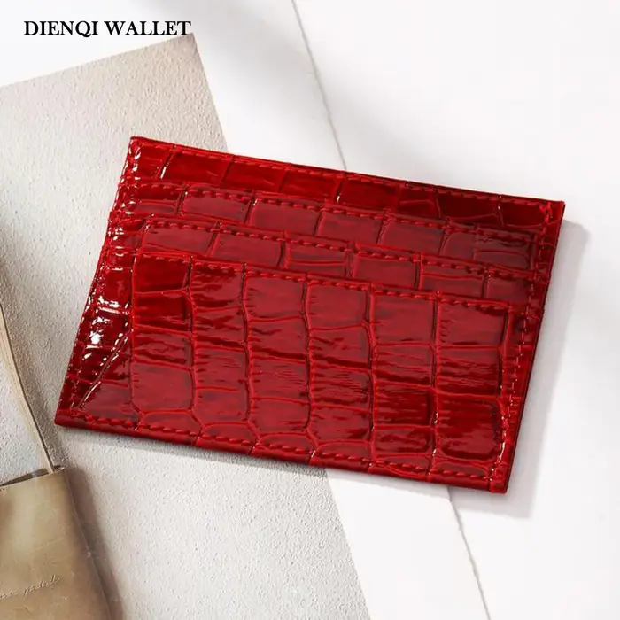 Portefeuille Crocodile solide Simple pour femmes