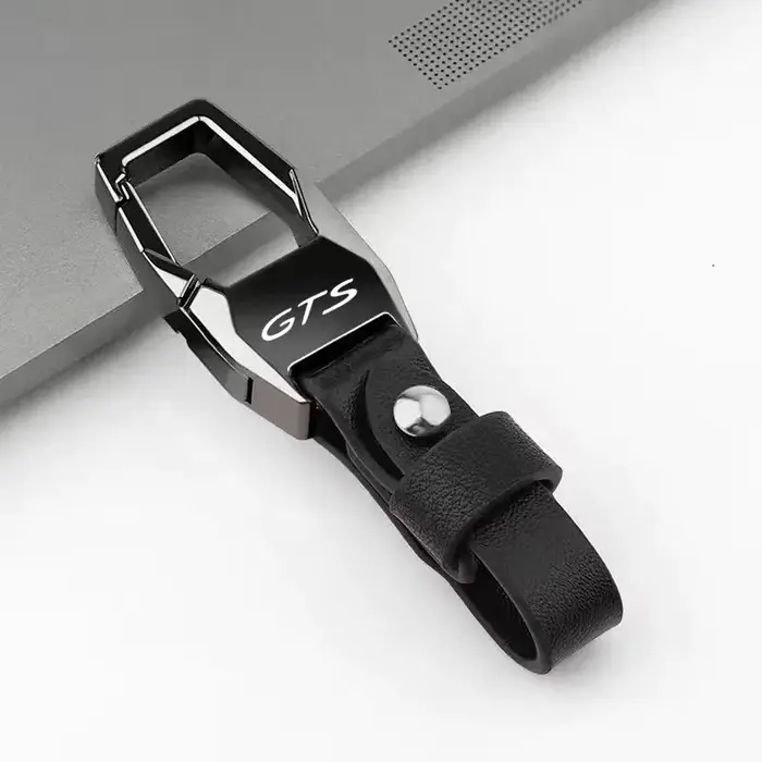 Porte-clés en cuir pour Porsche Panamera Cayenne Taycan 911 718