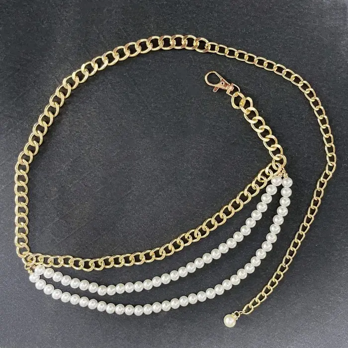 Ceinture de perles multicouche élégante