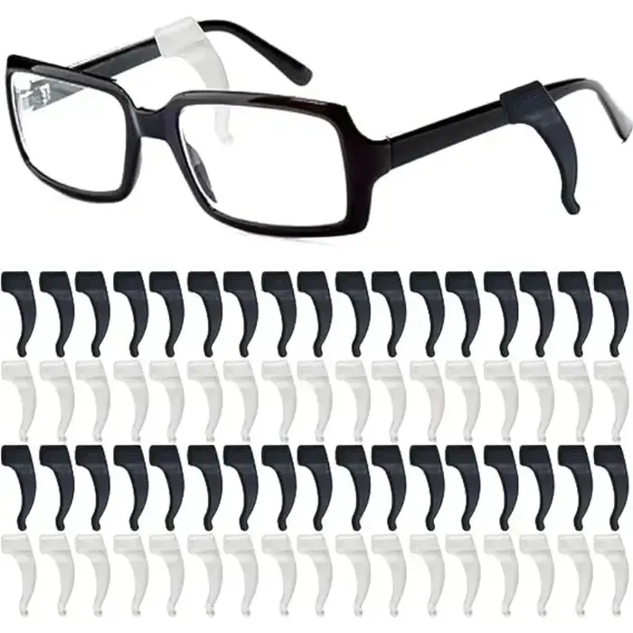 Crochet d'oreille en Silicone antidérapant pour lunettes, 2/40 pièces, fixation de support de mancho