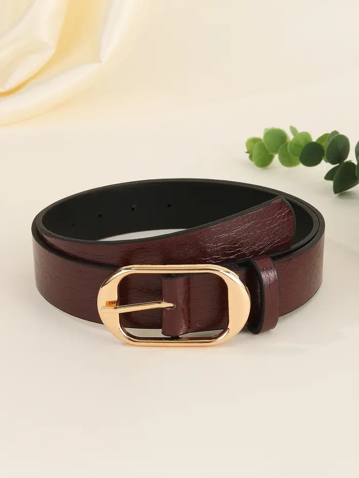 Ceinture à boucle en métal doré pour femme, multicolore, motif crocodile, léger, luxe, polyvalent, d