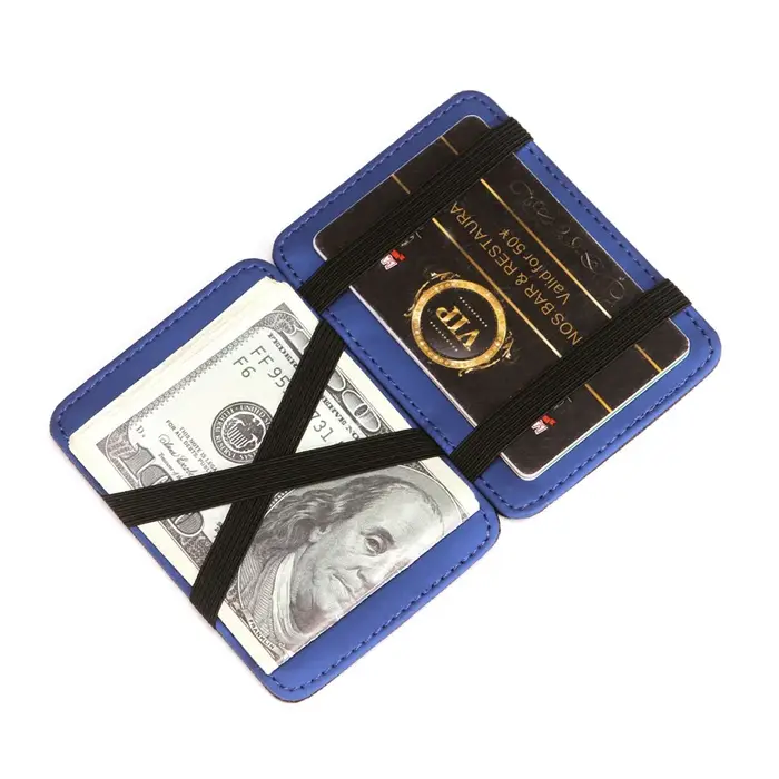 Mini portefeuille fin pour hommes d'affaires, portefeuilles magiques en cuir PU, porte-carte de crédit