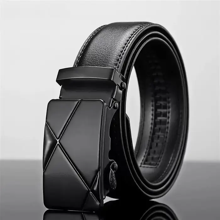 Ceinture pour hommes d'affaires de mode véritable marque de luxe ceinture à boucle en métal ceinture