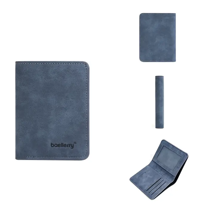 Portefeuille fin en cuir sablé pour homme Baellerry