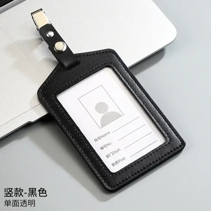 Porte-carte de crédit en cuir véritable, porte-Badge, couvertures de cartes, médecin, infirmière, po