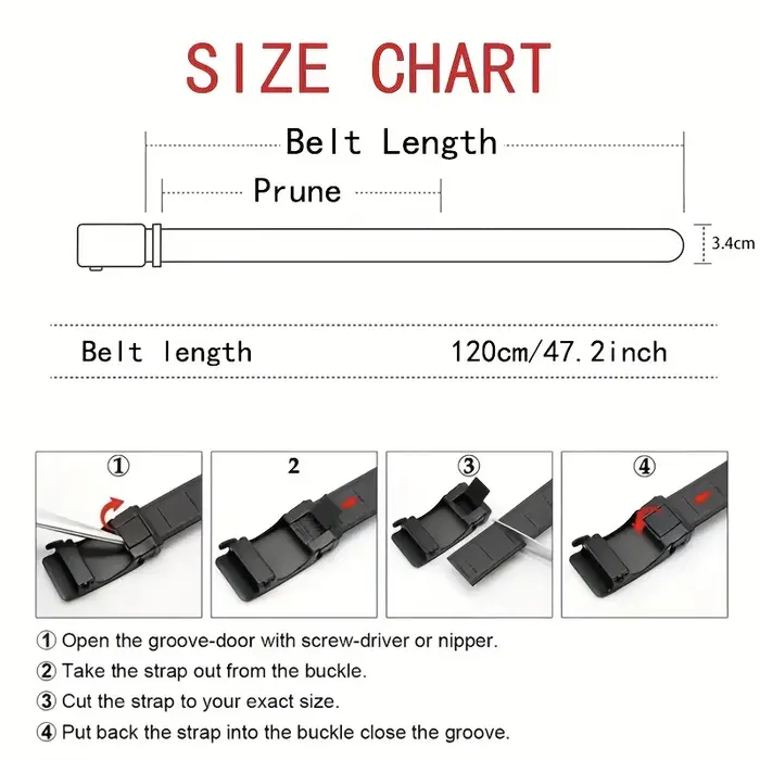 Ceinture en métal pour hommes