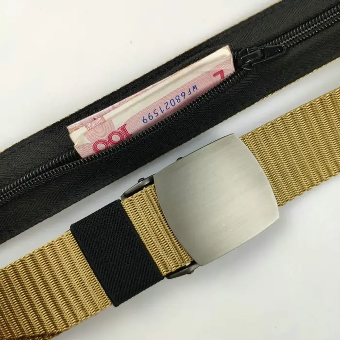Voyage caché argent Anti-vol ceinture de taille bricolage sangle