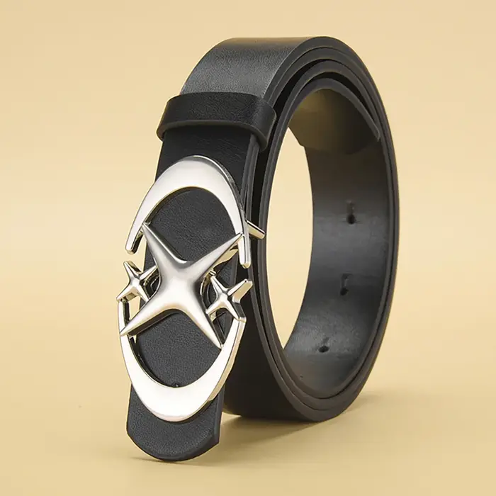 Ceinture Punk Star en Cuir PU pour Homme et Femme